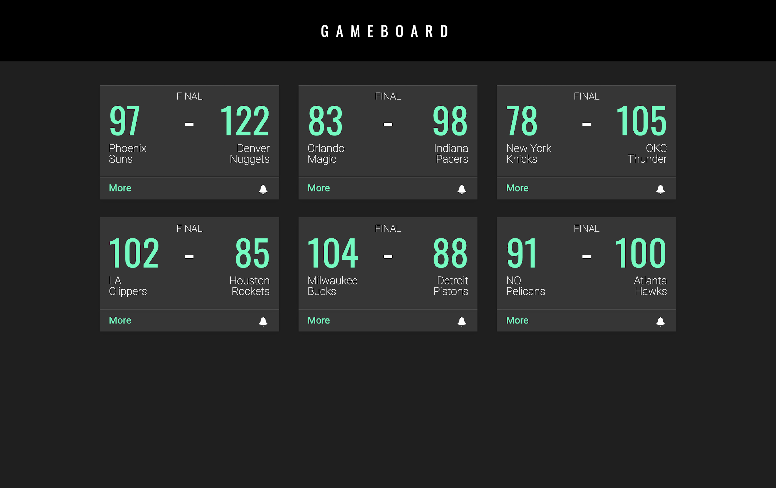 Gameboard App