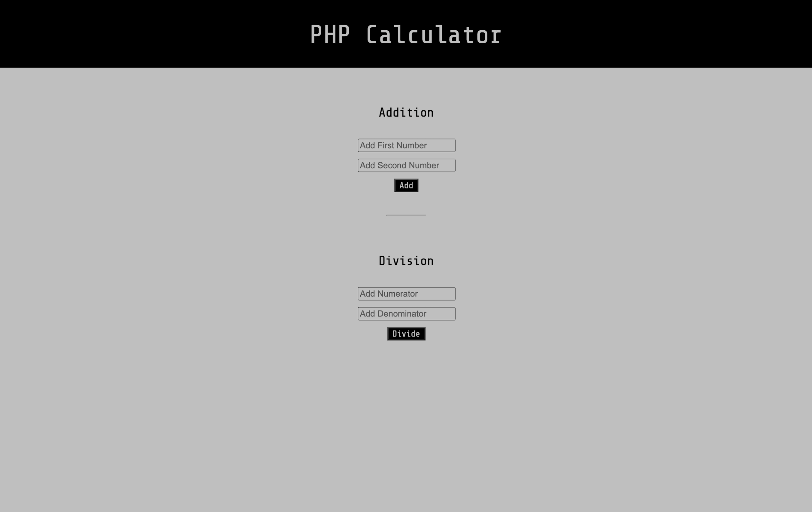 PHP Calculator App
